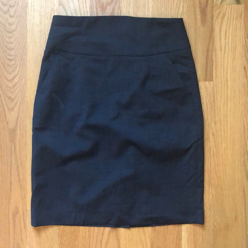 Navy Blue Banana Republic Pencil Skirt